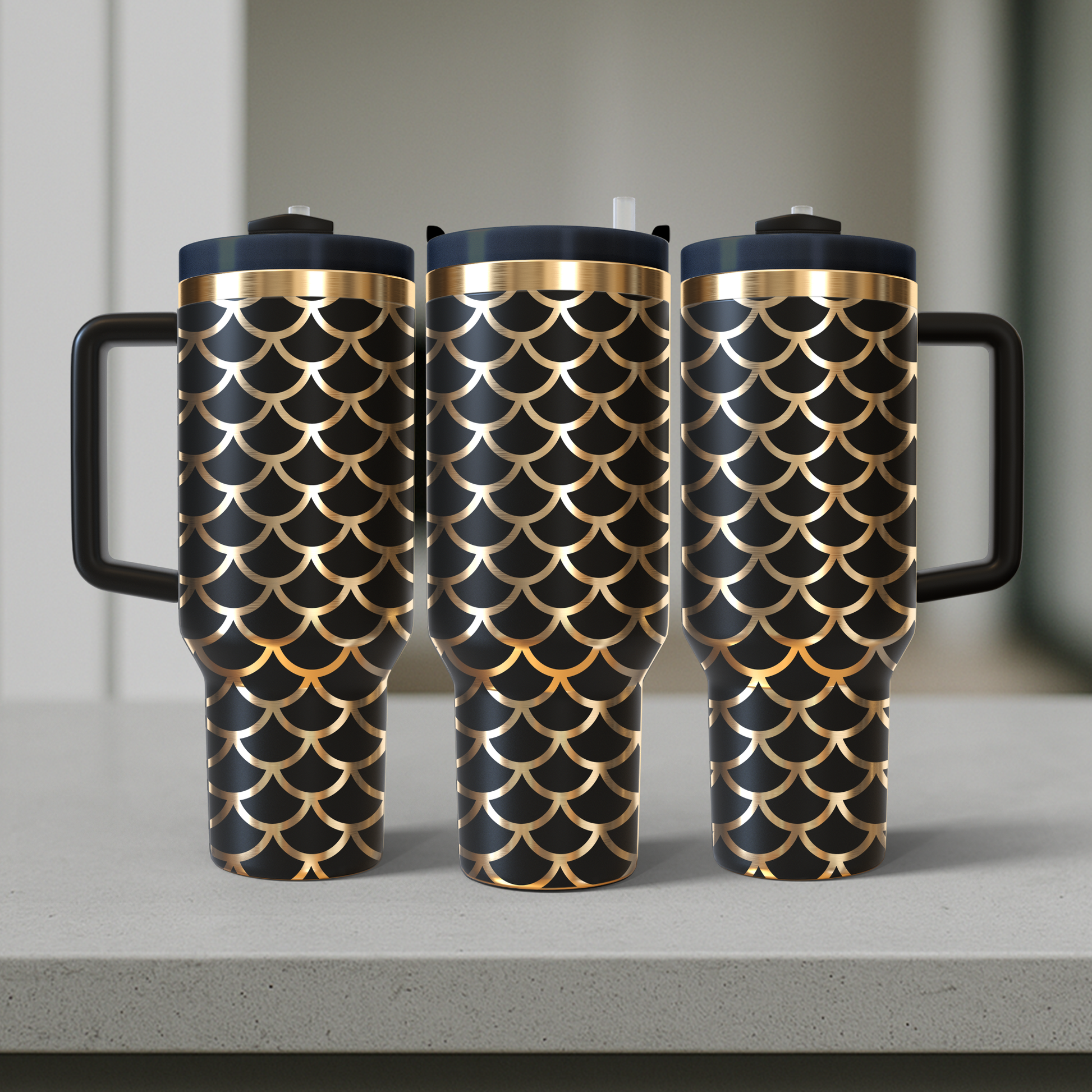 40 oz Black/Gold Tumbler
