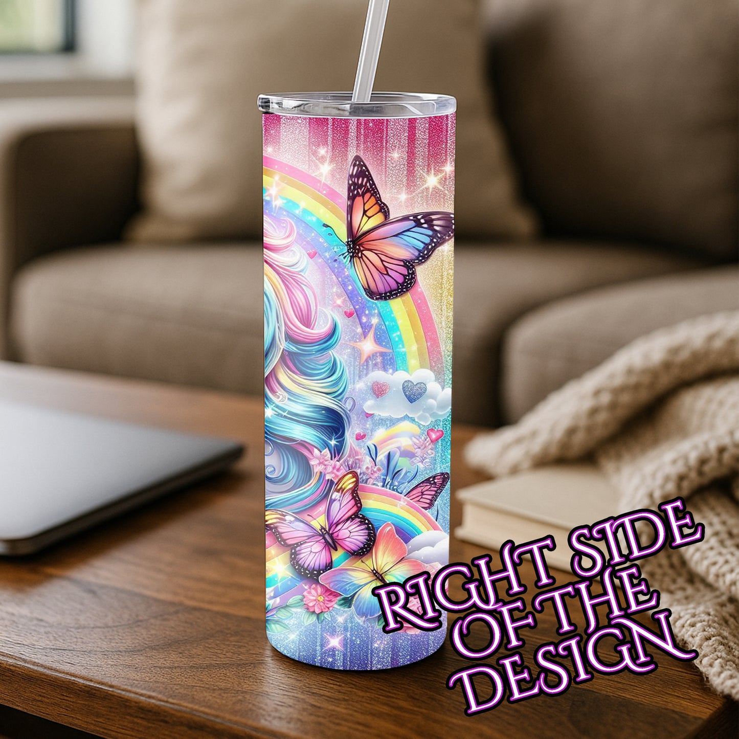 Unicorn Rainbow Colorful Tumbler