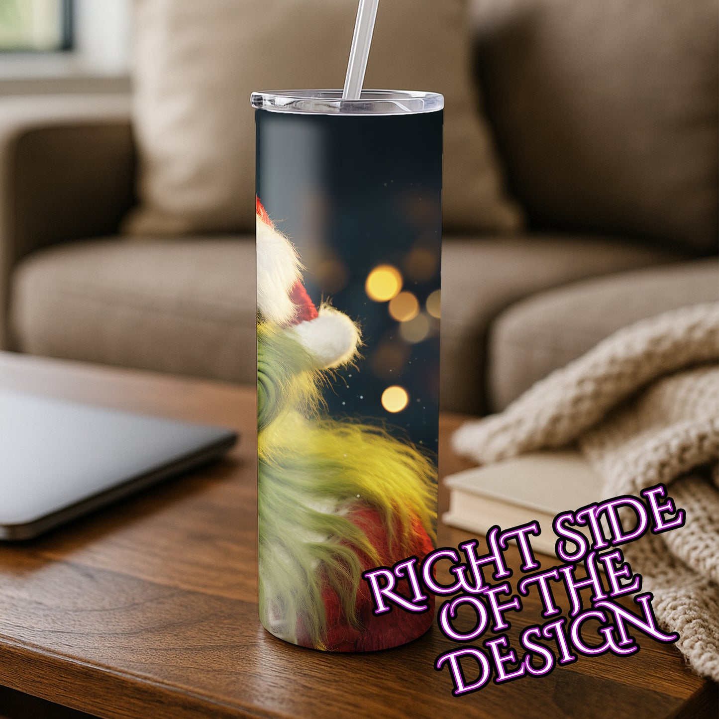 Grinch Christmas Personalized Skinny Tumbler