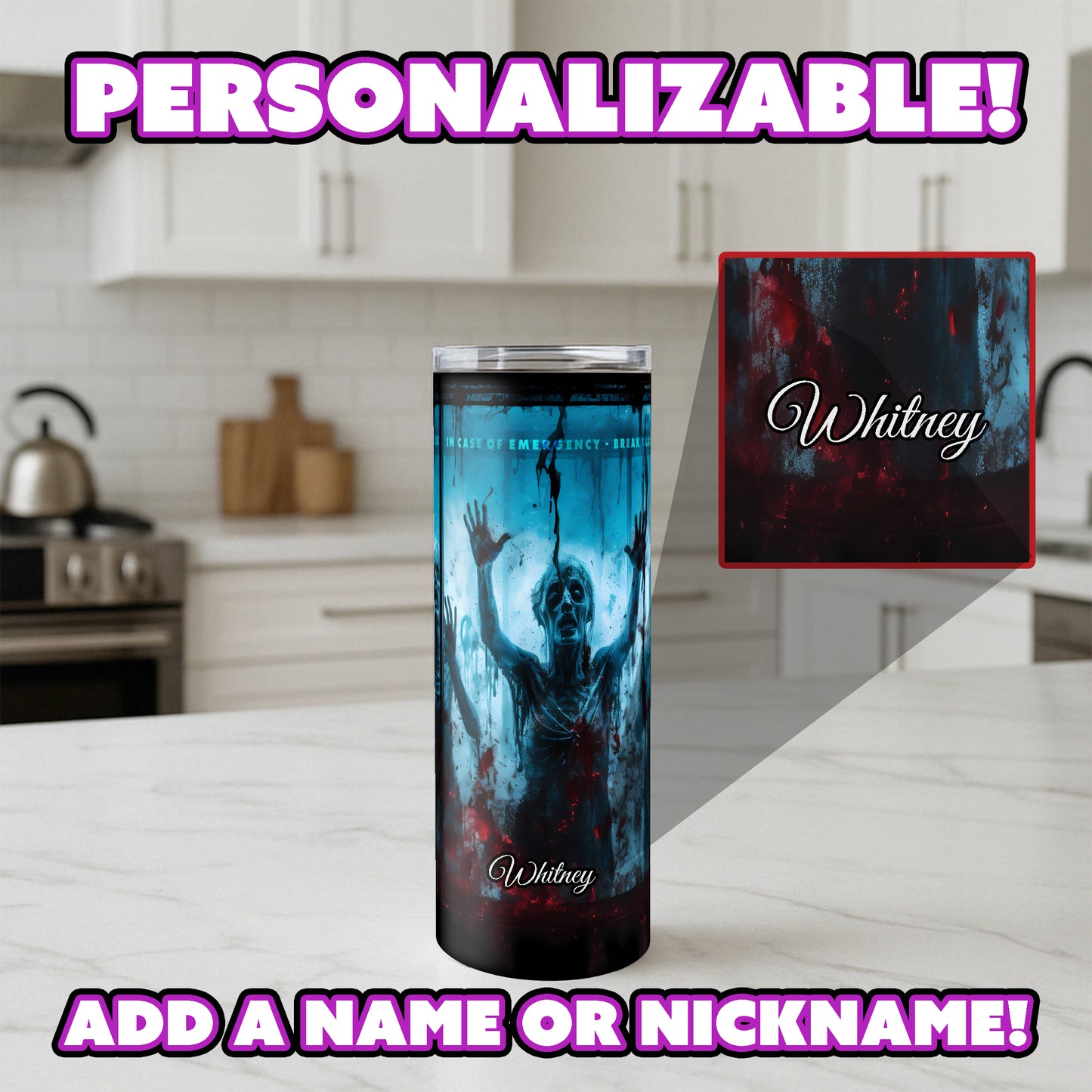 Break Glass In Case of Zombies Tumbler