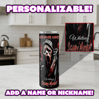 What's Your Favorite Scary Movie Scream Tumbler