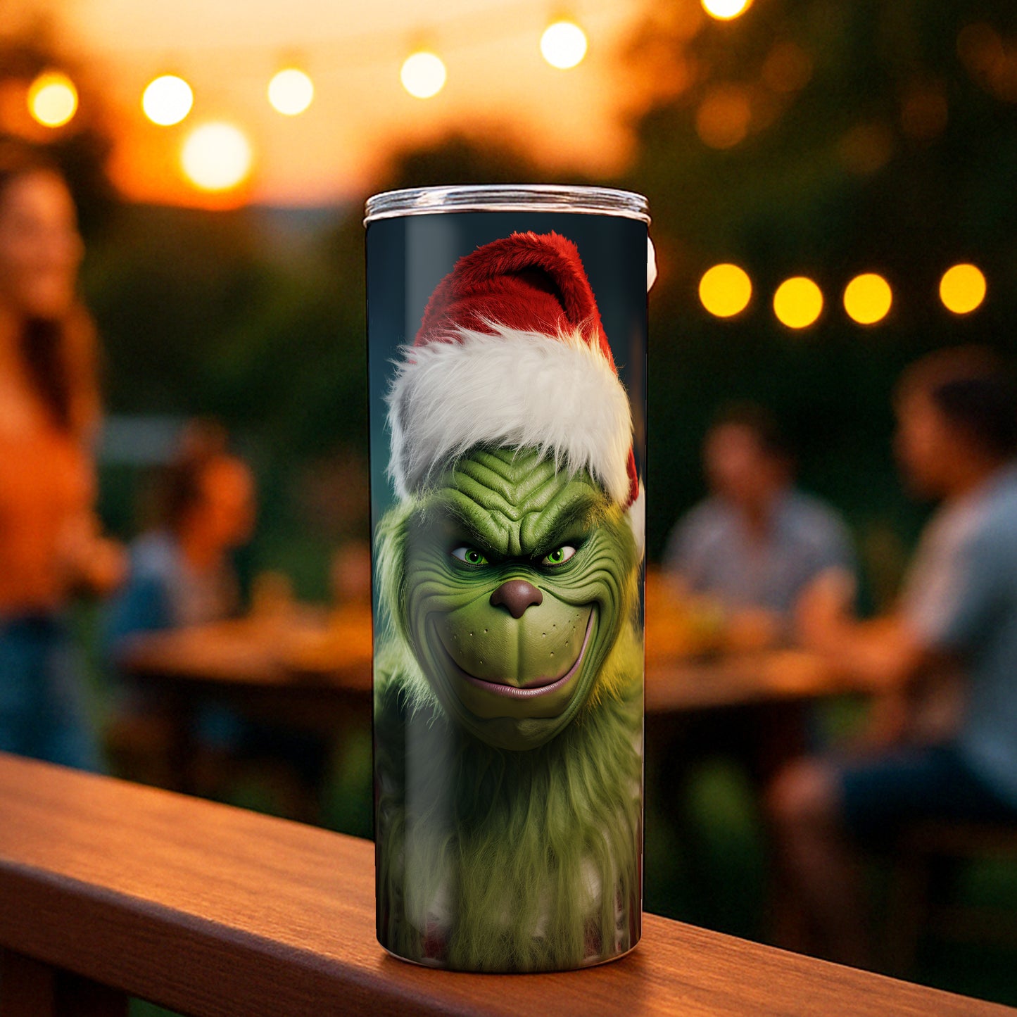 Grinch Christmas Personalized Skinny Tumbler