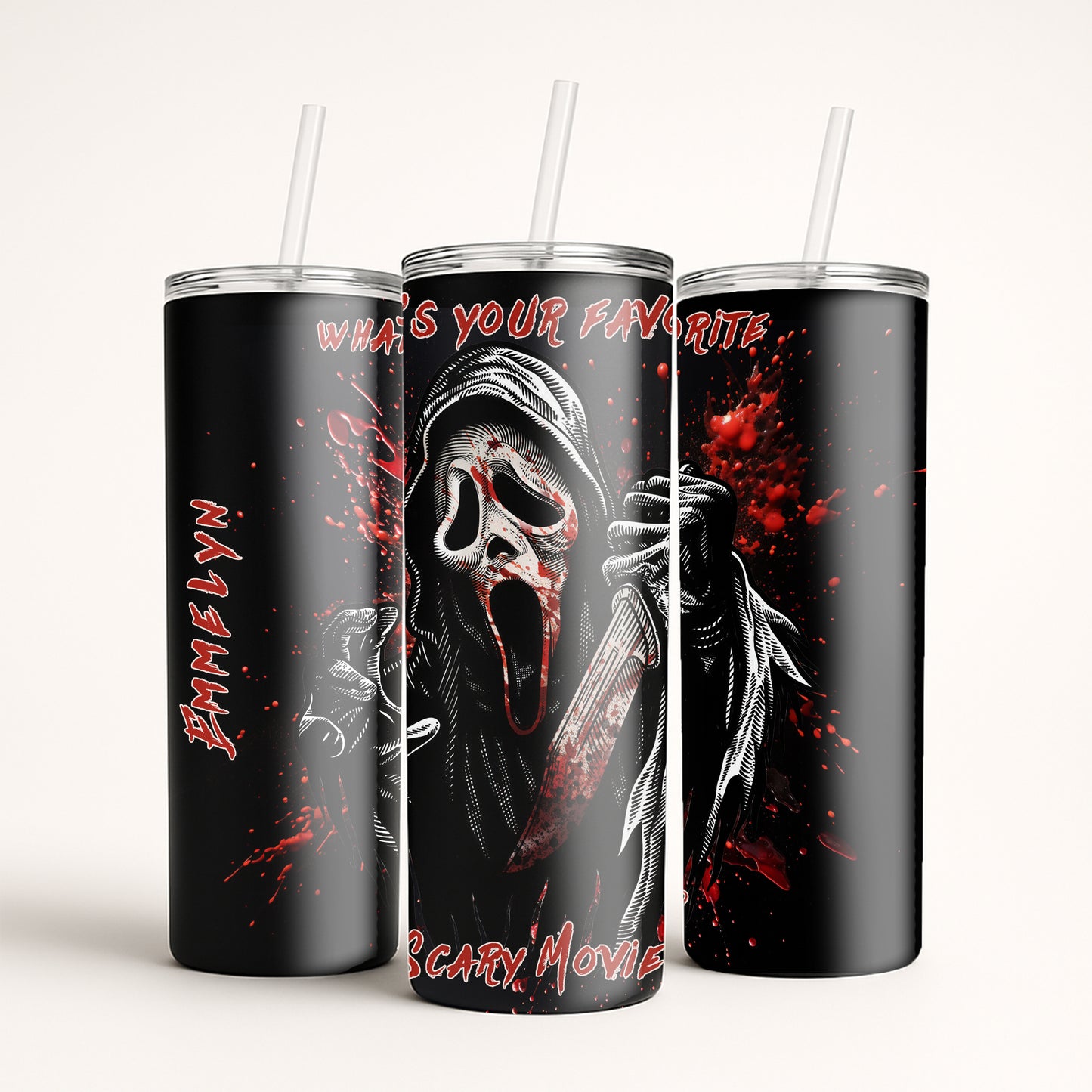 What's Your Favorite Scary Movie Scream Tumbler