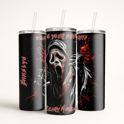 What's Your Favorite Scary Movie Scream Tumbler