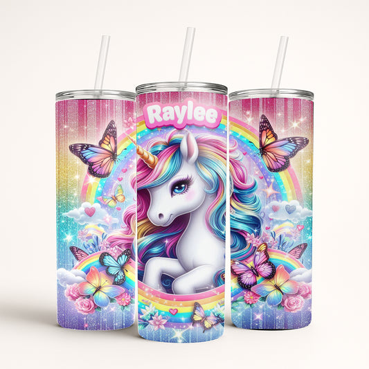 Unicorn Rainbow Colorful Tumbler