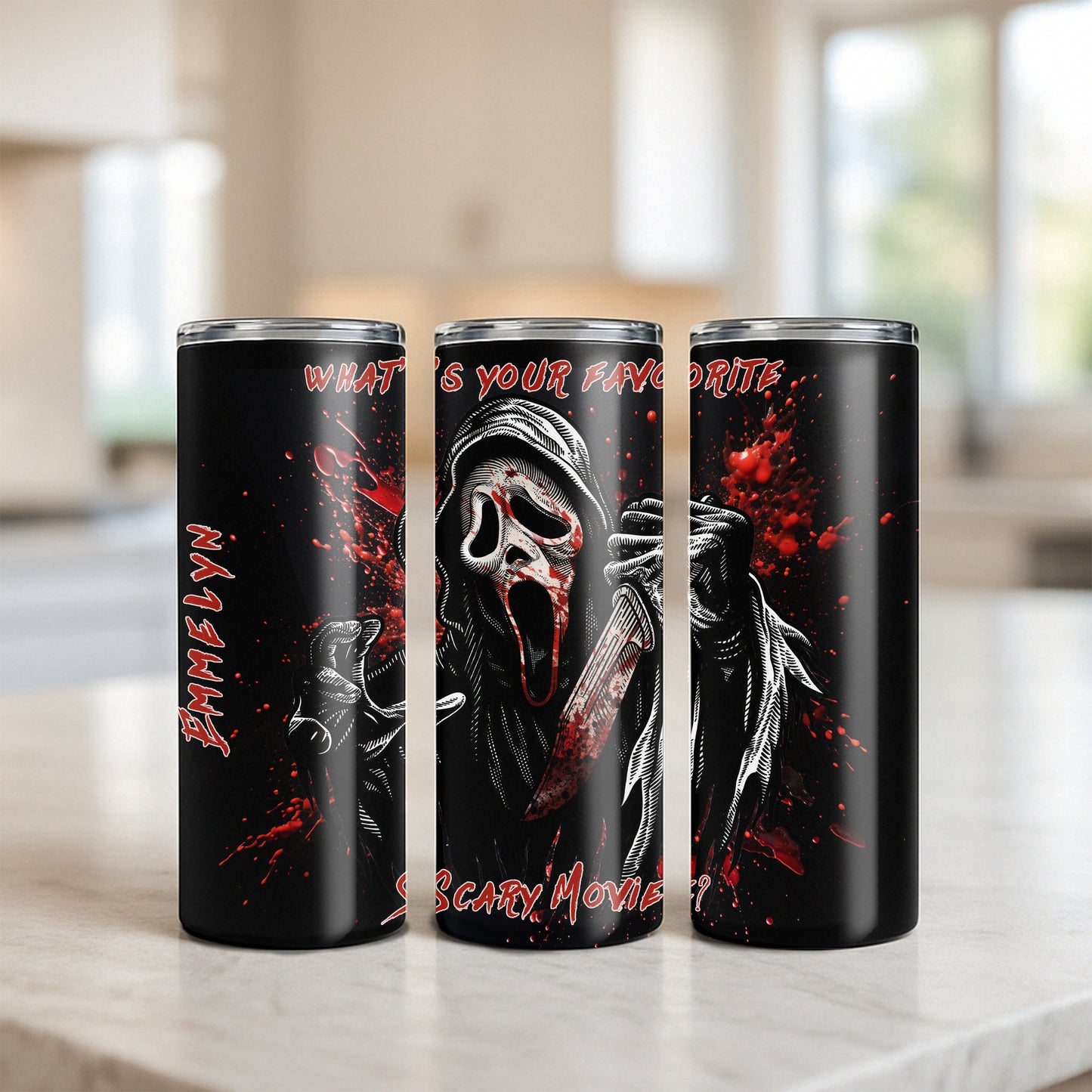What's Your Favorite Scary Movie Scream Tumbler