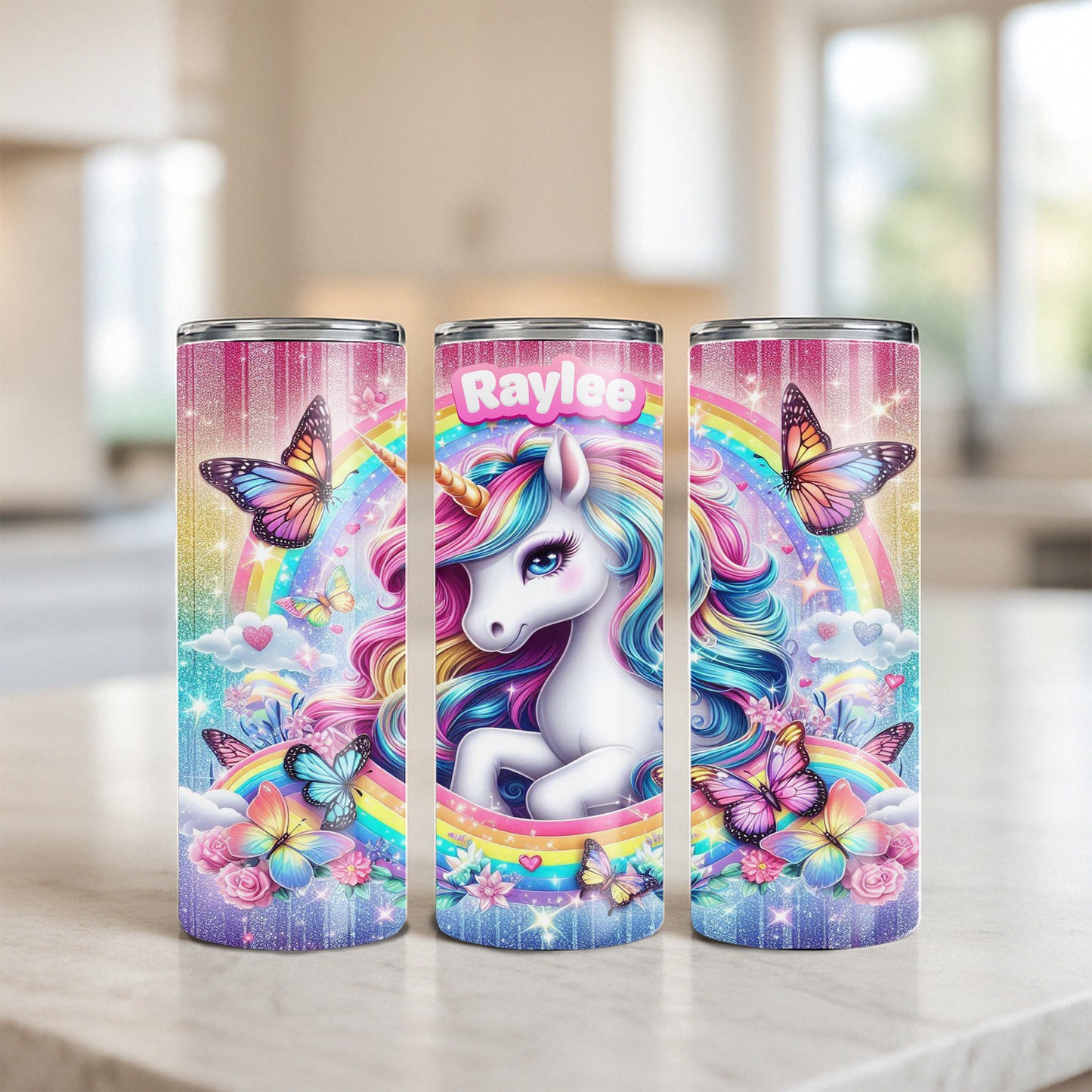 Unicorn Rainbow Colorful Tumbler