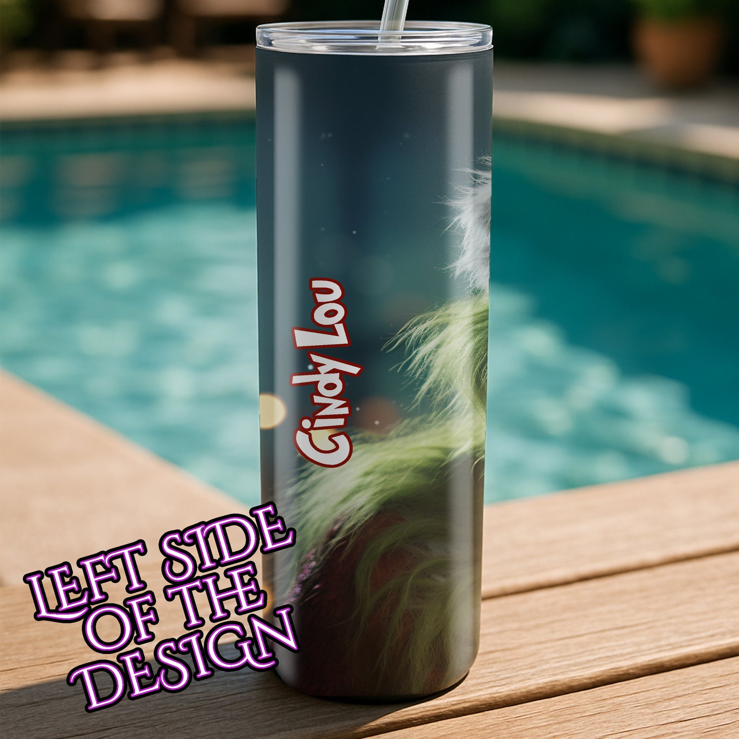 Grinch Christmas Personalized Skinny Tumbler