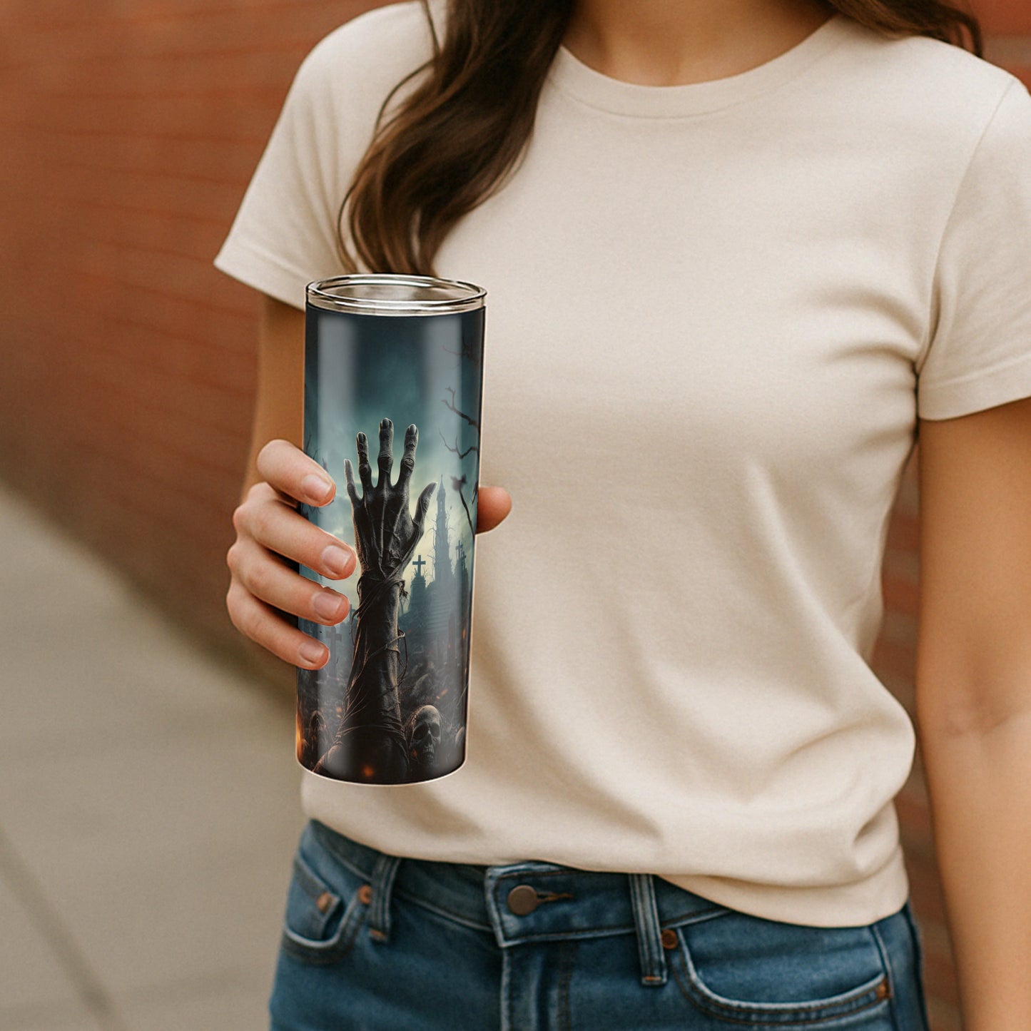 Zombie Arm Rising Tumbler