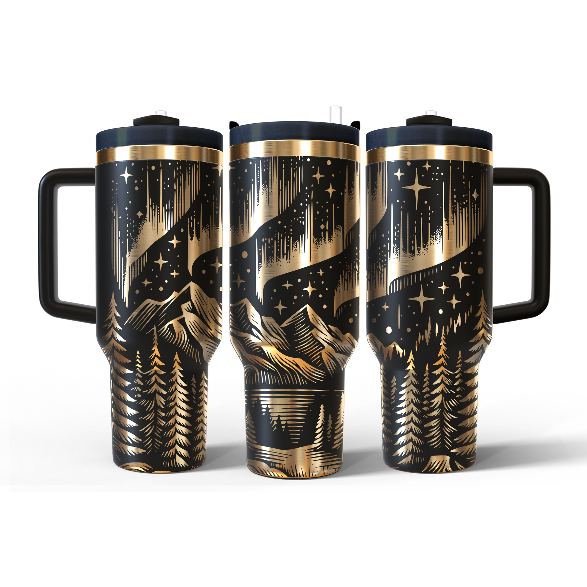 40 oz Black/Gold Tumbler