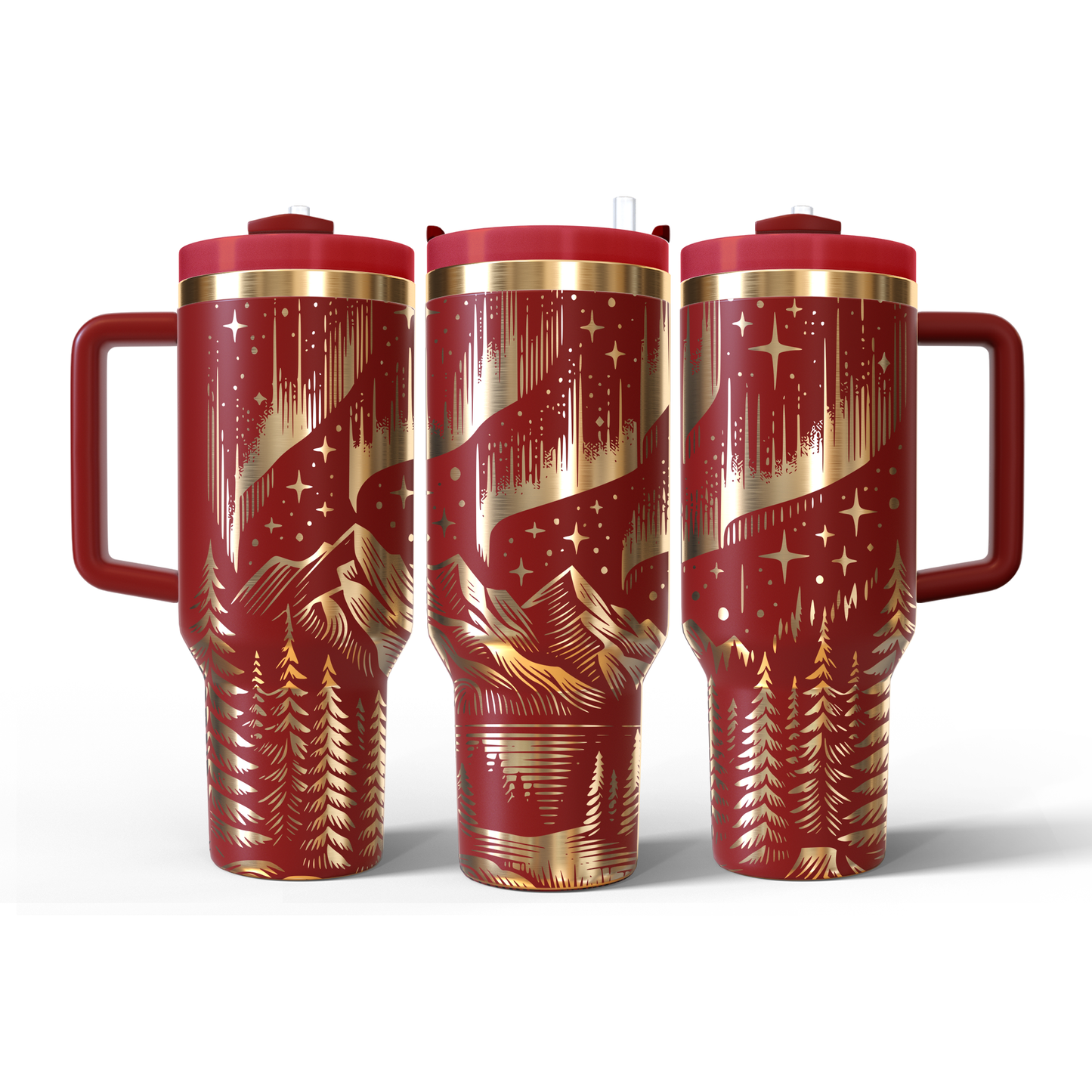 40 oz Red/Gold Tumbler