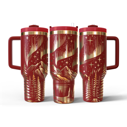 40 oz Red/Gold Tumbler