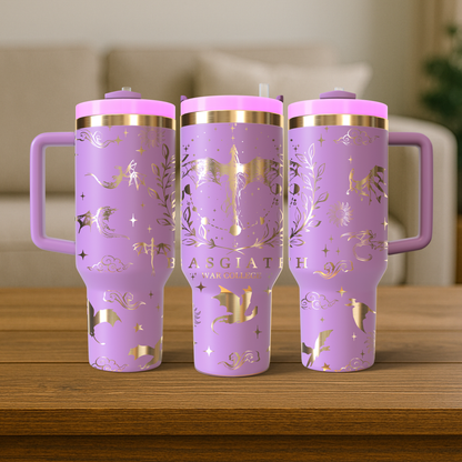 40 oz Soft Pink/Gold Tumbler