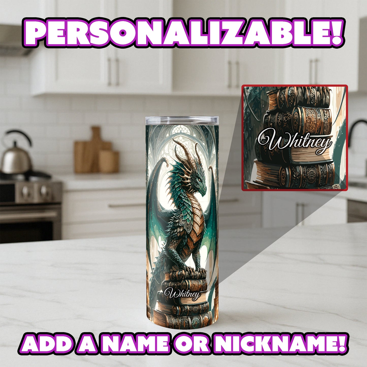 Regal Book Dragon Tumbler - Library Guardian Edition