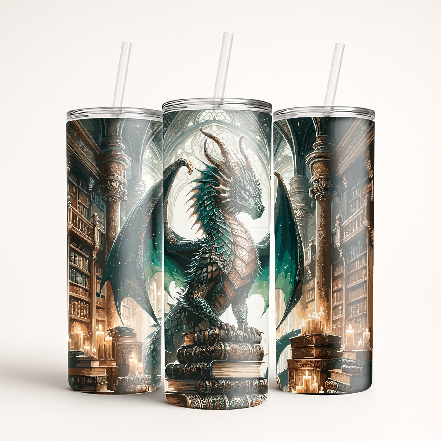 Regal Book Dragon Tumbler - Library Guardian Edition