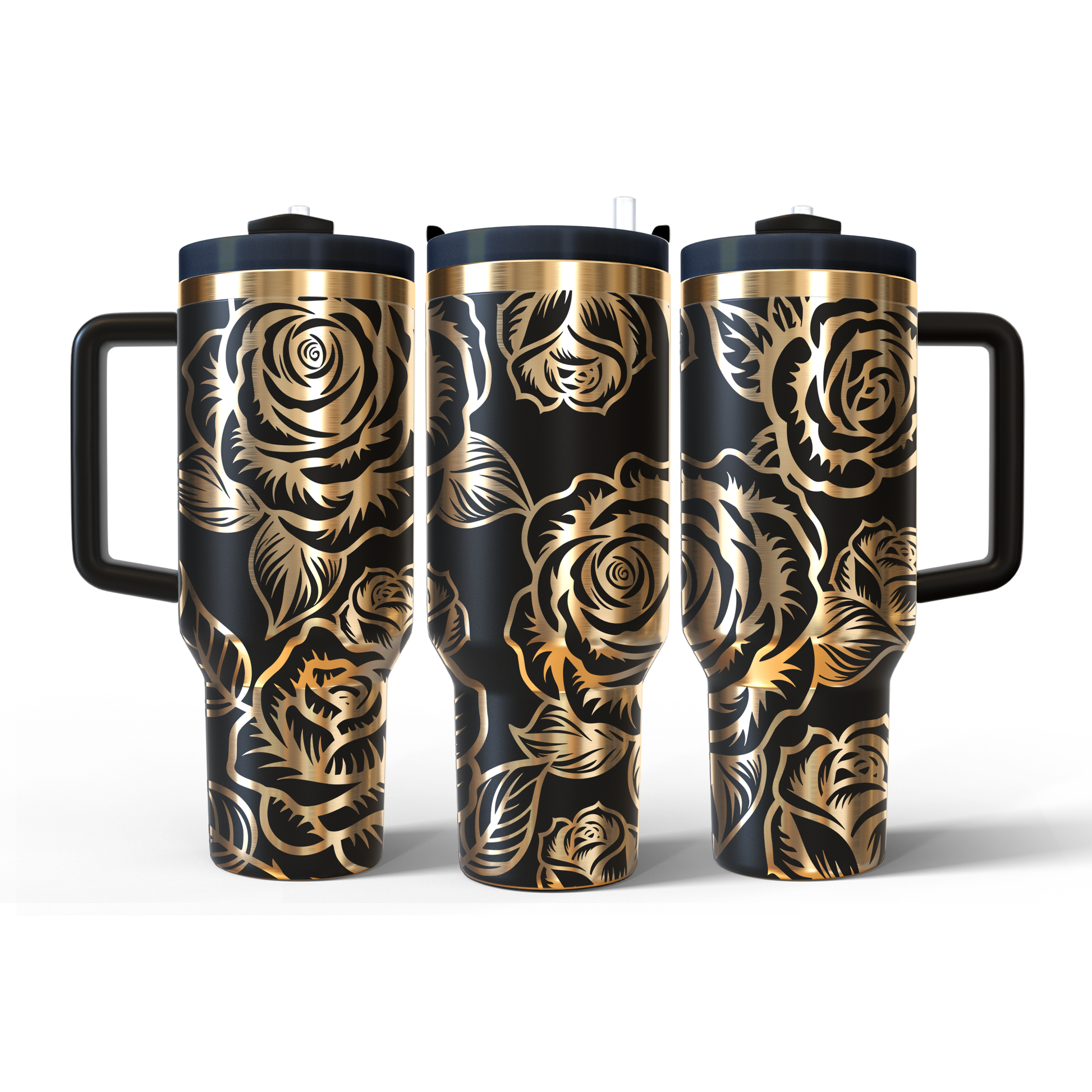 40 oz Black/Gold Tumbler