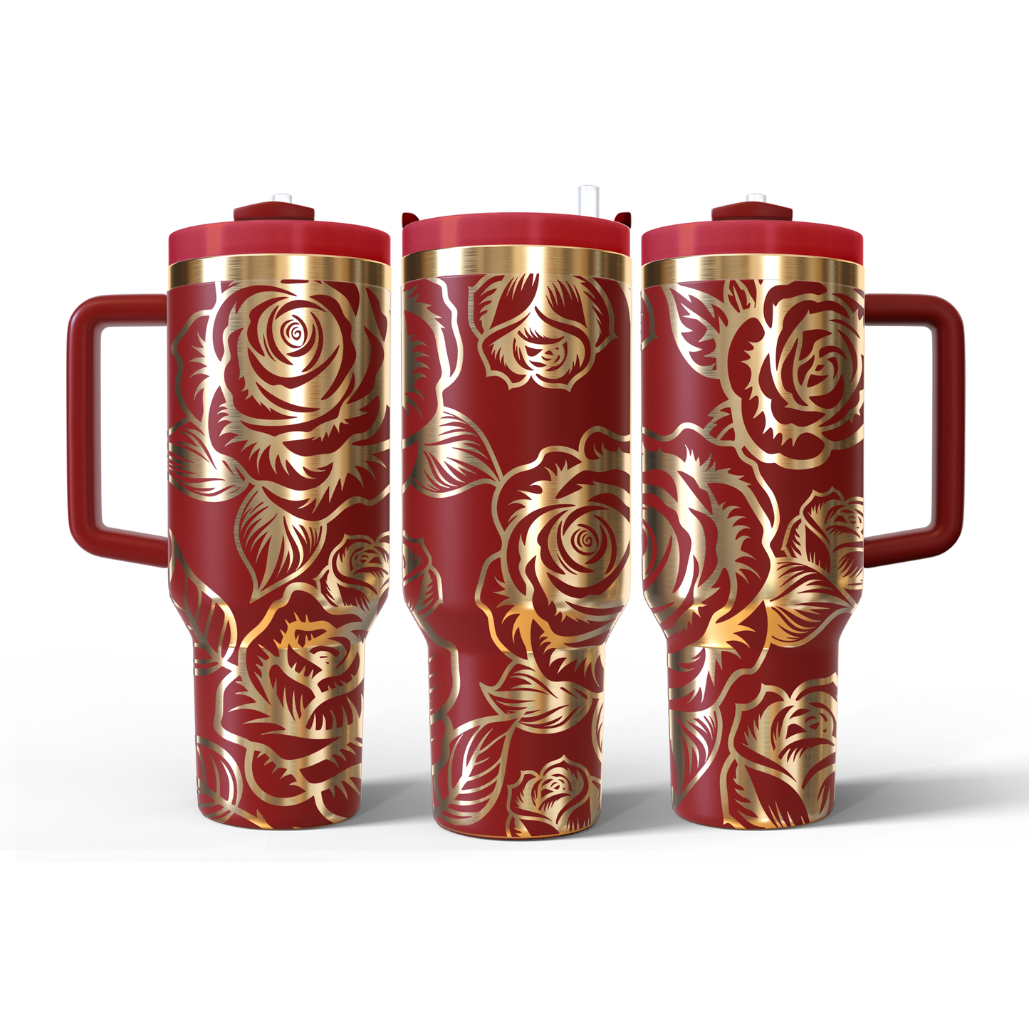 40 oz Red/Gold Tumbler