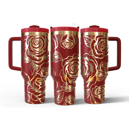 40 oz Red/Gold Tumbler