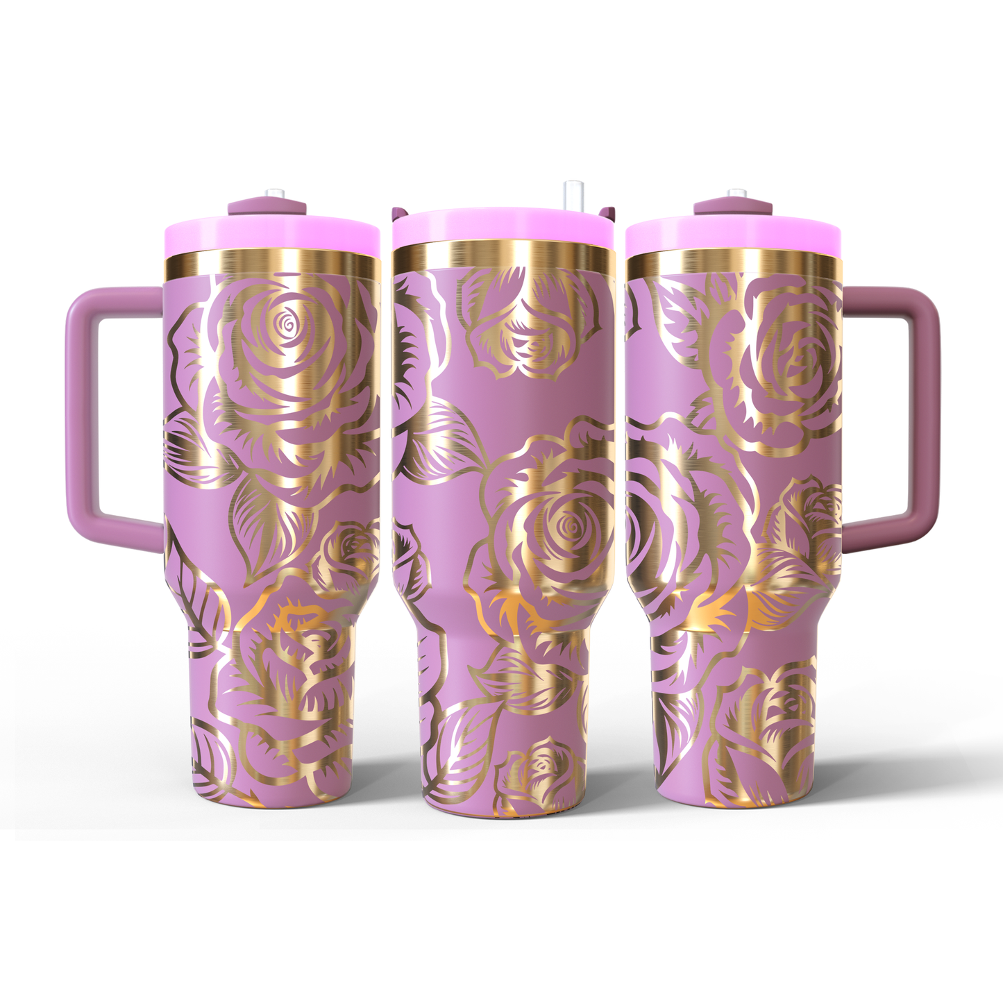 40 oz Soft Pink/Gold Tumbler