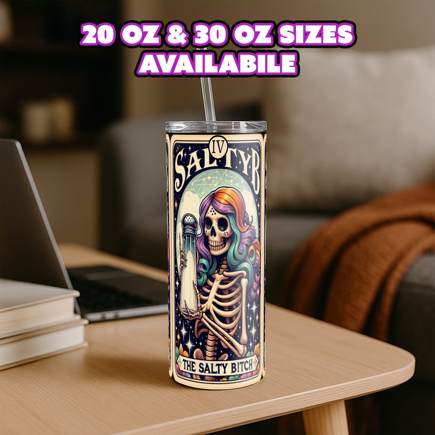 The Salty Bitch - Sarcastic Tarot Card Tumbler