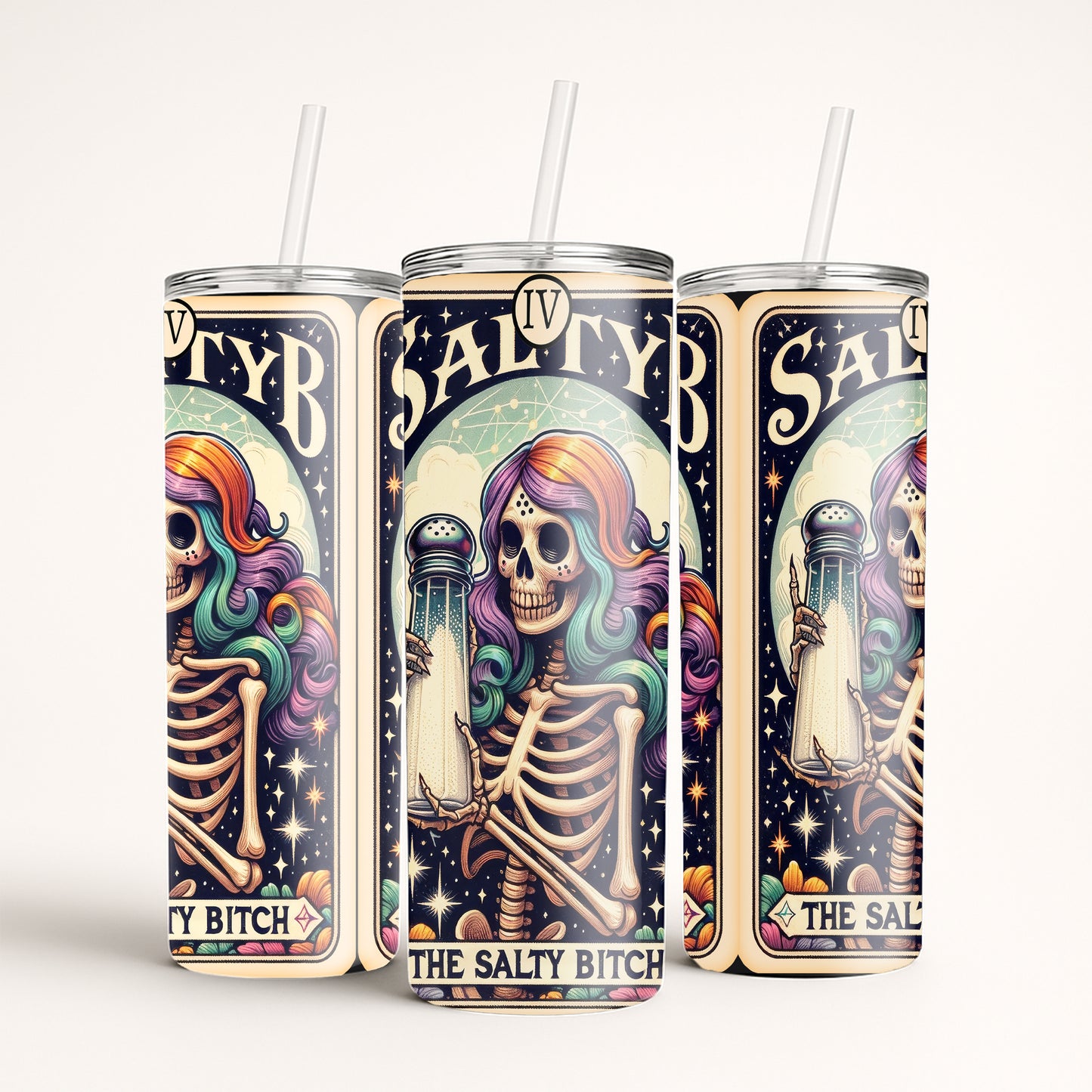 The Salty Bitch - Sarcastic Tarot Card Tumbler