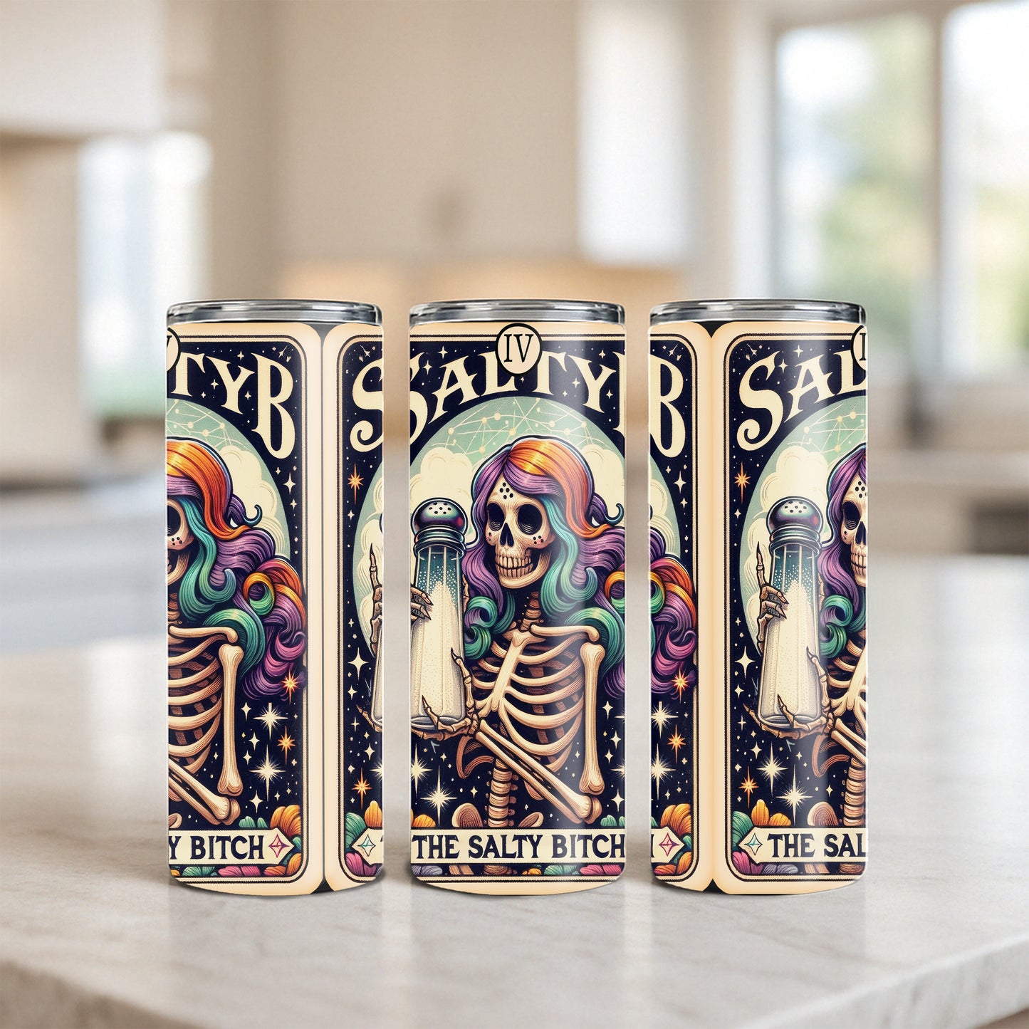 The Salty Bitch - Sarcastic Tarot Card Tumbler