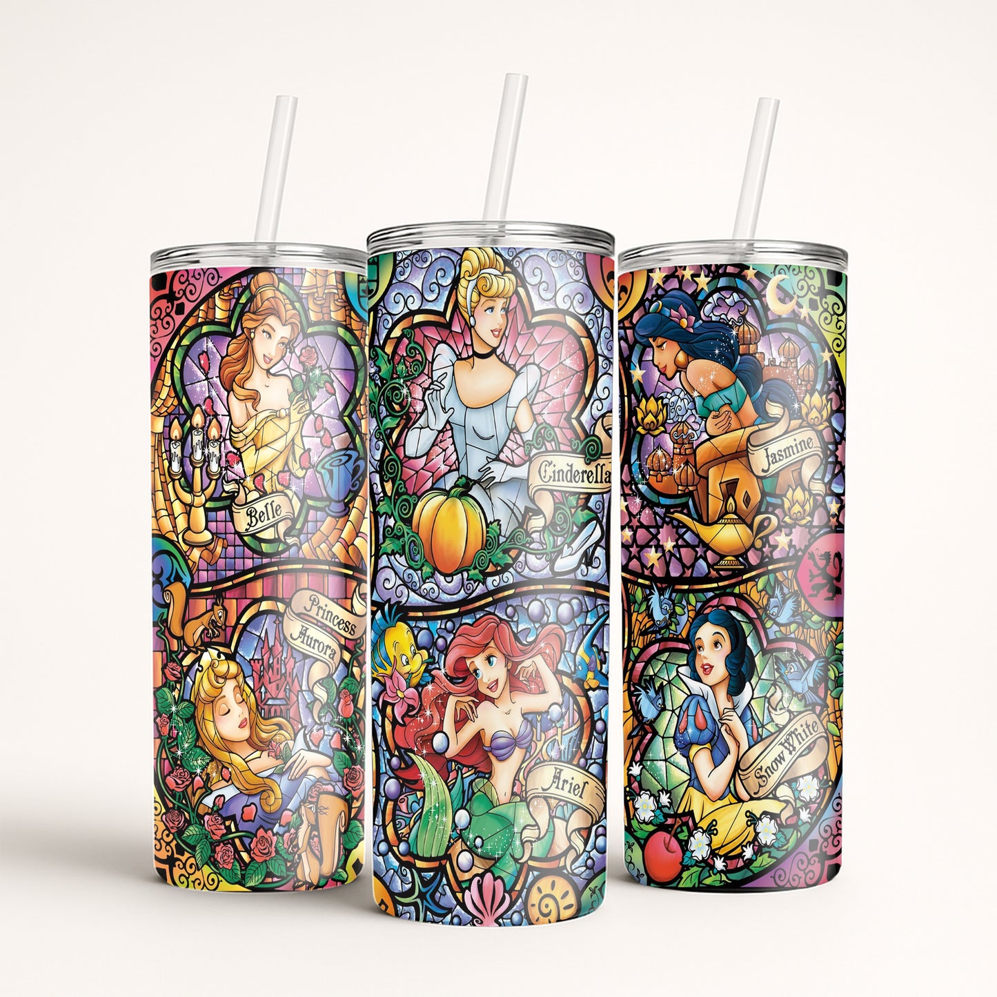 Six Princess Collage - Stained Glass