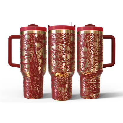 40 oz Red/Gold Tumbler