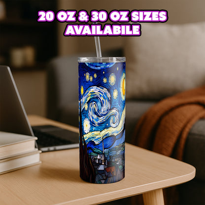 Starry Night Tumbler - Stained Glass Edition