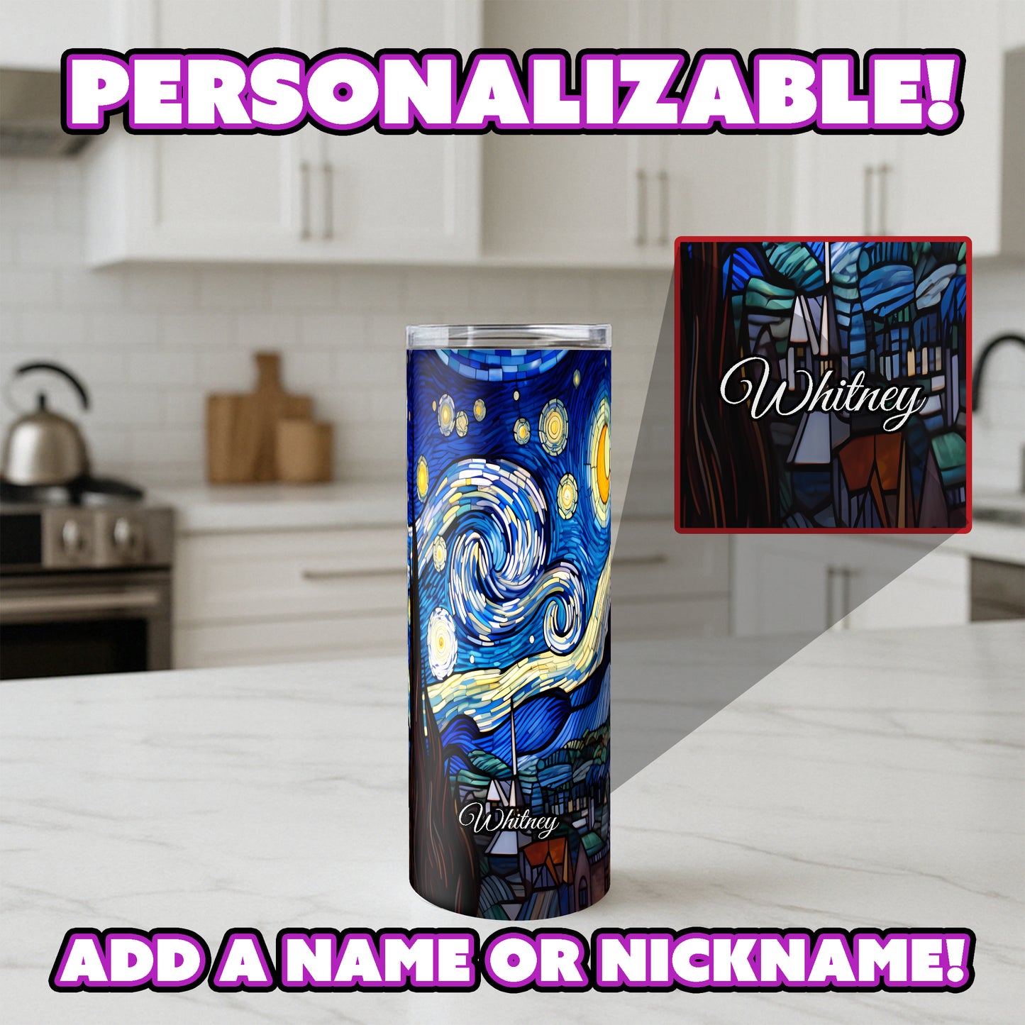 Starry Night Tumbler - Stained Glass Edition