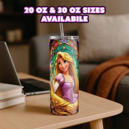 Rapunzel Tumbler - Stained Glass Portrait Edition
