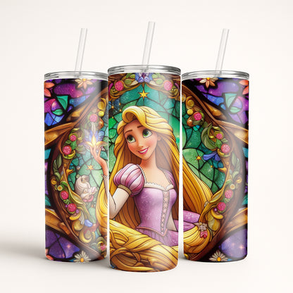 Rapunzel Tumbler - Stained Glass Portrait Edition