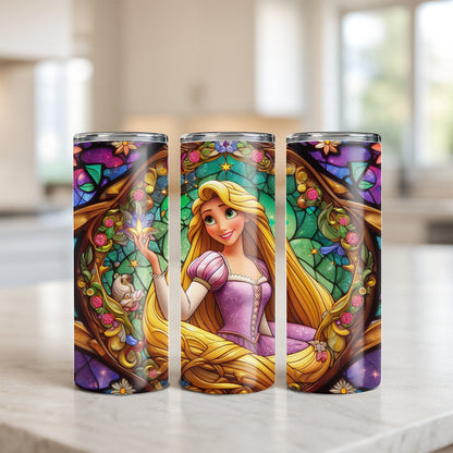 Rapunzel Tumbler - Stained Glass Portrait Edition