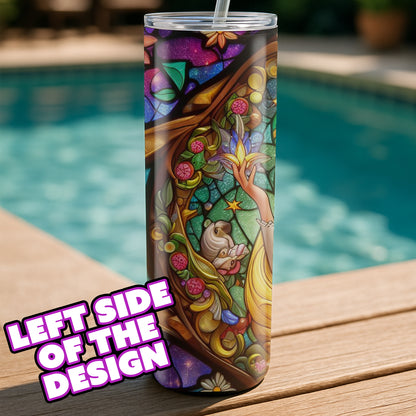 Rapunzel Tumbler - Stained Glass Portrait Edition