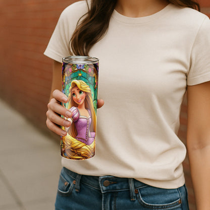 Rapunzel Tumbler - Stained Glass Portrait Edition